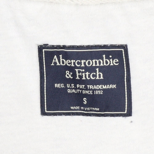 Abercrombie & Fitch Men’s Grey Bomber Jacket Size S Cotton Blend