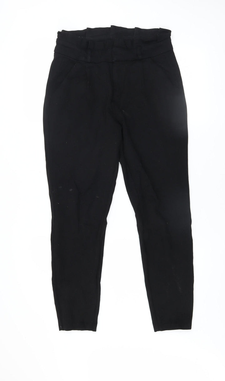 Vero Moda Womens Black S Tapered Viscose Blend Trousers