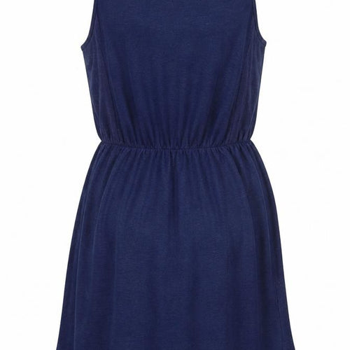 Cynthia Rowley Women Blue Linen Sleeveless Tank Dress L