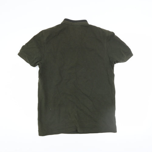 Fred Perry Men’s Green Cotton Short Sleeve Polo Shirt Size S
