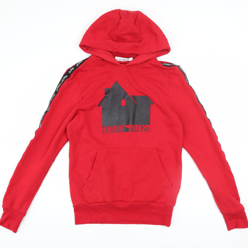 Home Alone Red Men's Pullover Hoodie S Graphic Logo Fleece