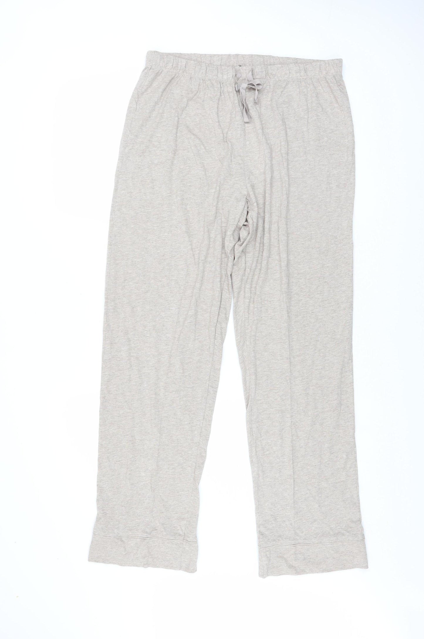 Dunnes Stores Women Beige Jersey Pyjama Pants Size 12 Lightweight Trousers
