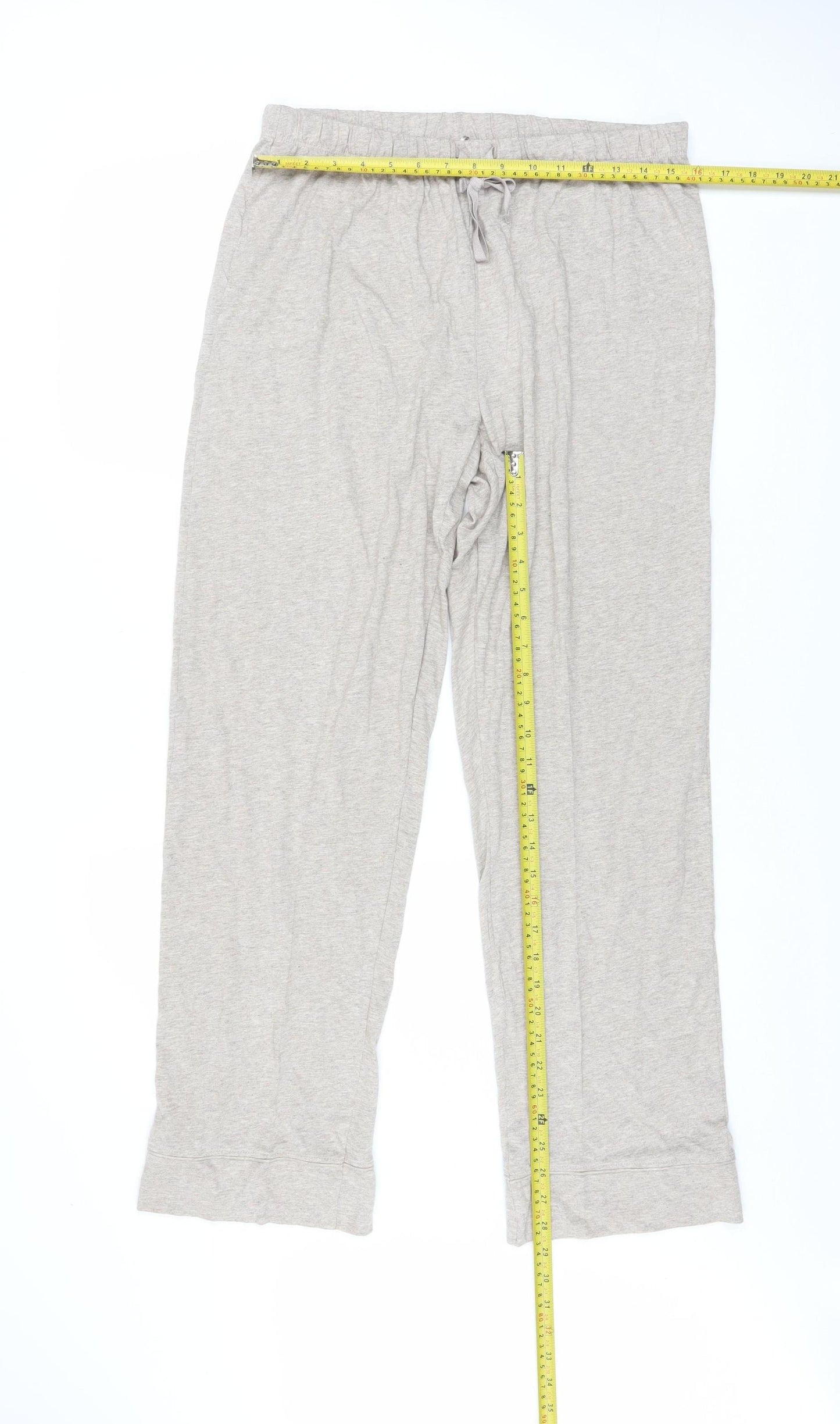 Dunnes Stores Women Beige Jersey Pyjama Pants Size 12 Lightweight Trousers