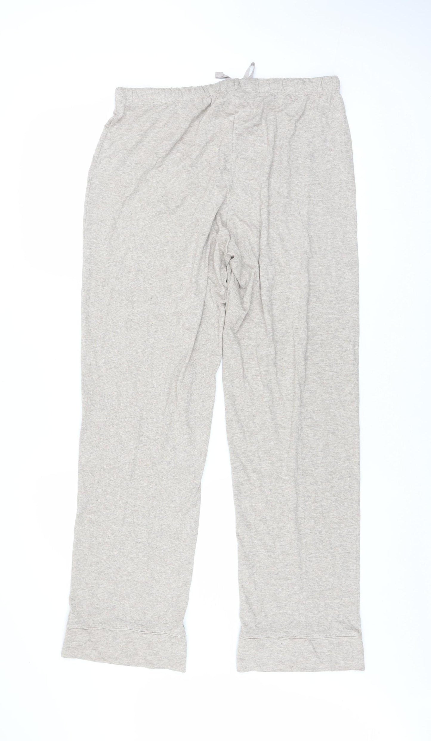Dunnes Stores Women Beige Jersey Pyjama Pants Size 12 Lightweight Trousers