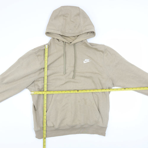 Nike Men’s Beige Pullover Fleece Hoodie Size M Regular Fit