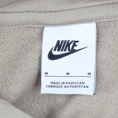 Nike Men’s Beige Pullover Fleece Hoodie Size M Regular Fit