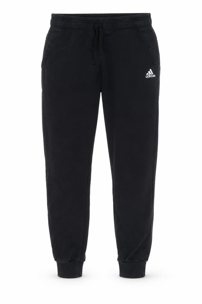 Front view of adidas Men's Black Jogger Trousers, size S, Regular Fit Activewear
