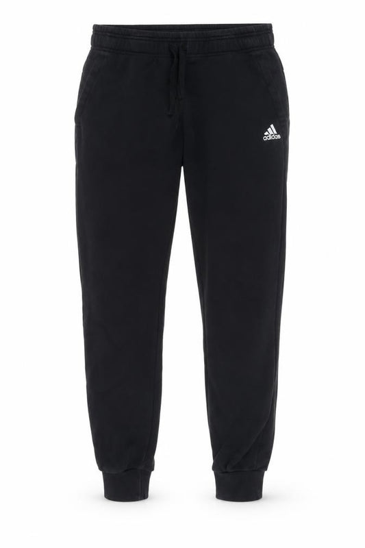 Front view of adidas Men's Black Jogger Trousers, size S, Regular Fit Activewear