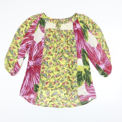 Figueroa & Flower Women's Multicoloured Floral Tunic Blouse S
