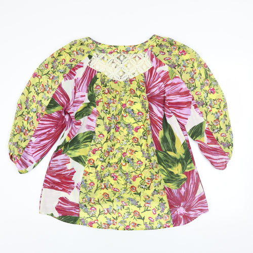 Figueroa & Flower Women's Multicoloured Floral Tunic Blouse S