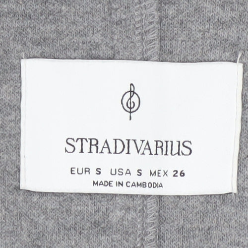 Stradivarius Women Grey Regular Fit Mid-Length Overcoat Size S