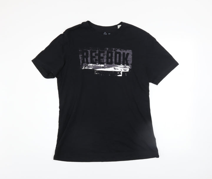Reebok Men’s Black Graphic Print Sports T-Shirt Size M