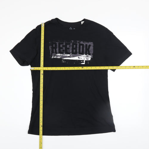 Reebok Men’s Black Graphic Print Sports T-Shirt Size M