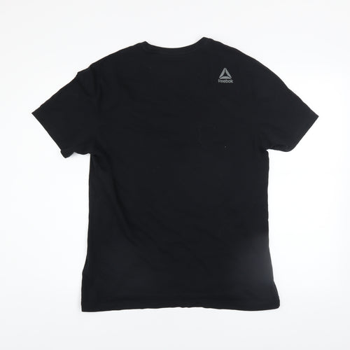 Reebok Men’s Black Graphic Print Sports T-Shirt Size M