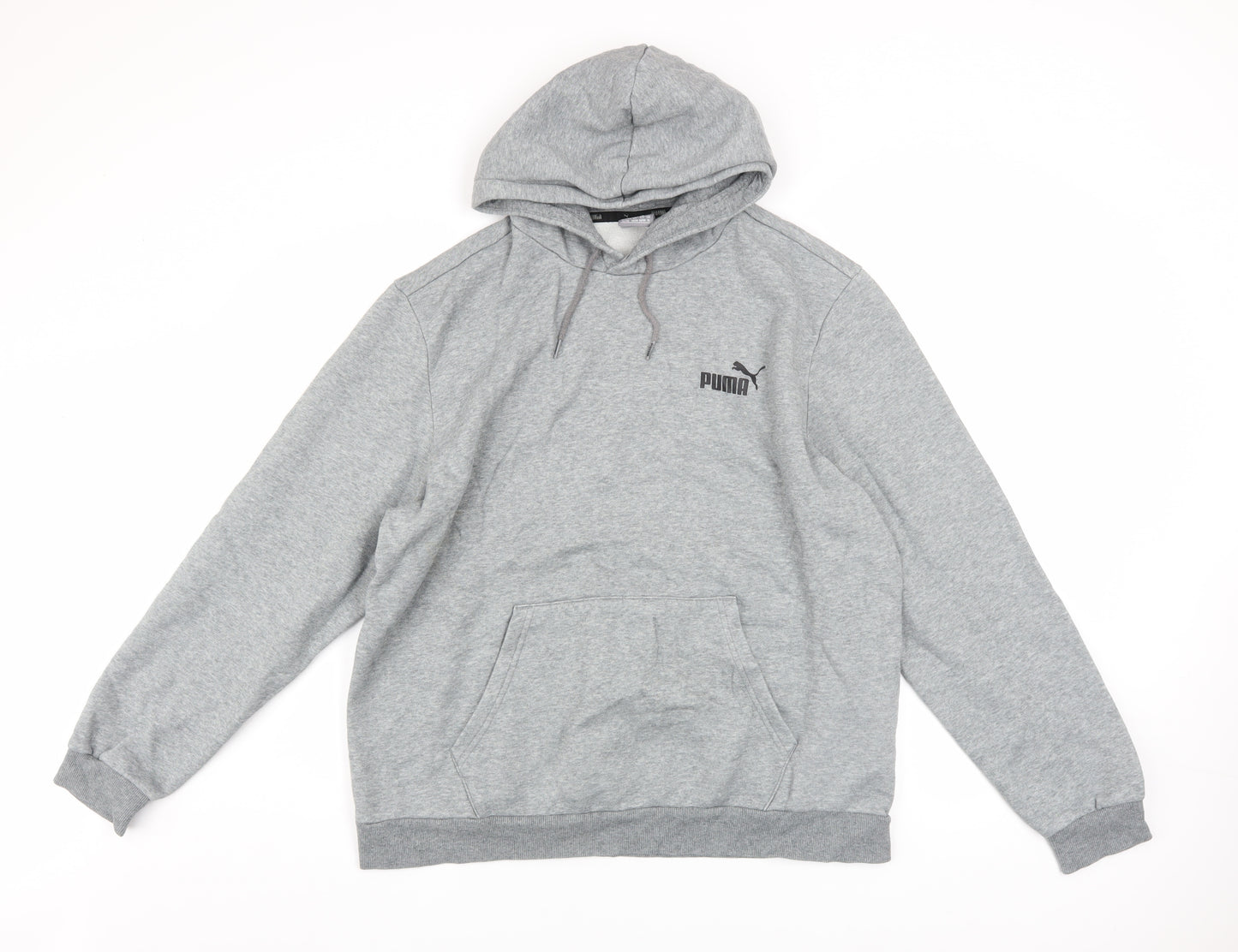 Puma Men's Grey XL Pullover Hoodie Sweatshirt with Logo