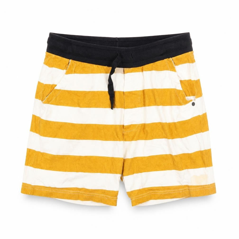 Front view of Osklen Men's Multicoloured Striped Athletic Shorts, size S