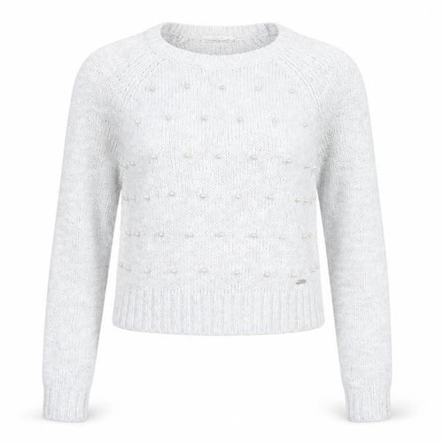Abercrombie & Fitch Women’s Grey Beaded Knit Crew Neck Jumper XS