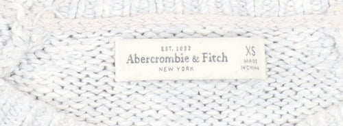 Abercrombie & Fitch Women’s Grey Beaded Knit Crew Neck Jumper XS