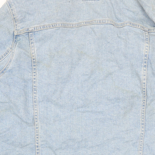 Very Womens Blue Denim Button-Up Casual Jacket Size 16