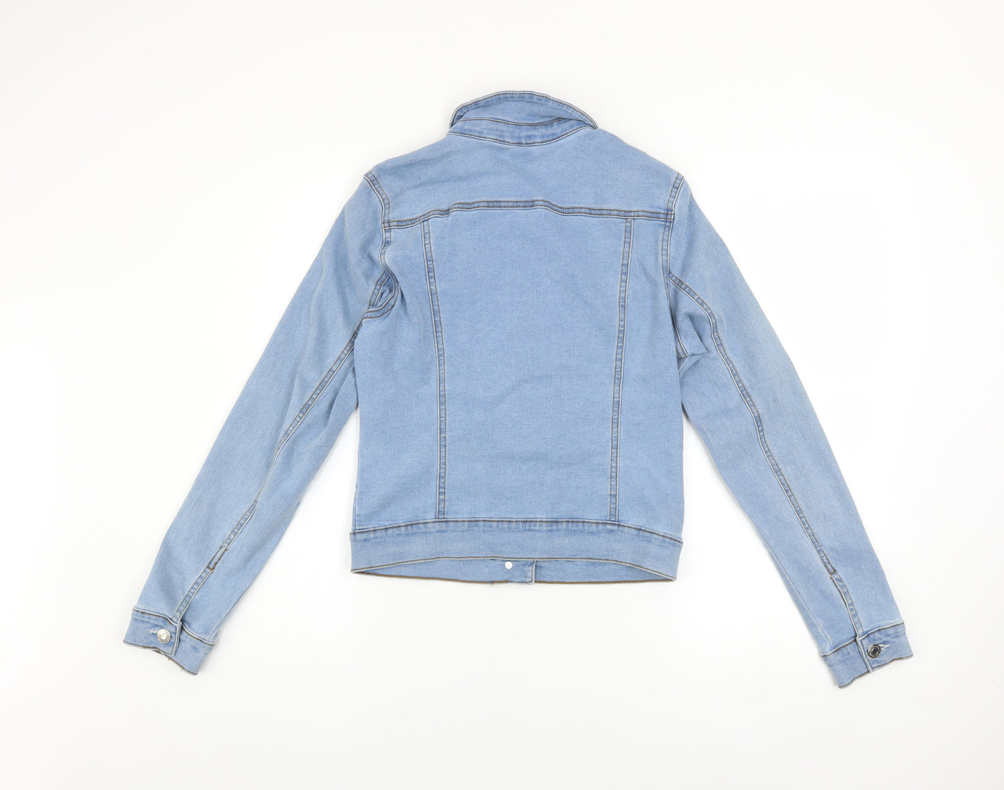 Vero Moda Women Blue Denim Jacket XS Casual Button Front
