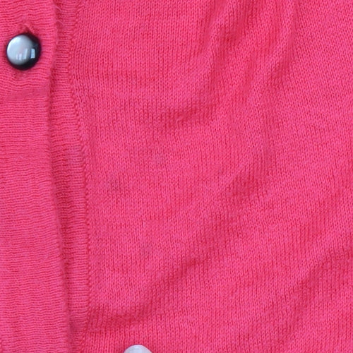 Gap Women's Pink Cotton Ruffle Trim Long Sleeve Cardigan S