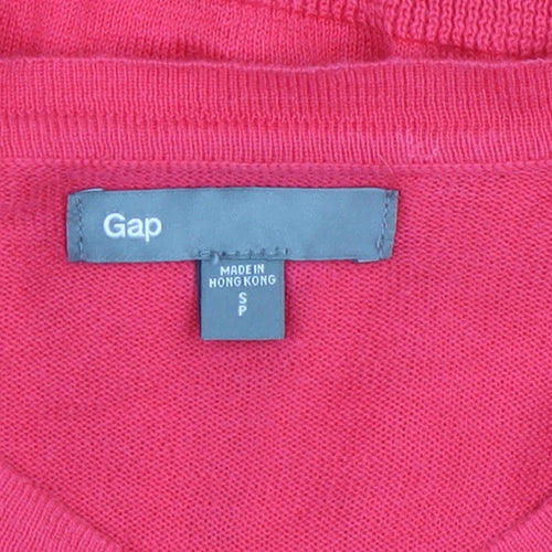 Gap Women's Pink Cotton Ruffle Trim Long Sleeve Cardigan S