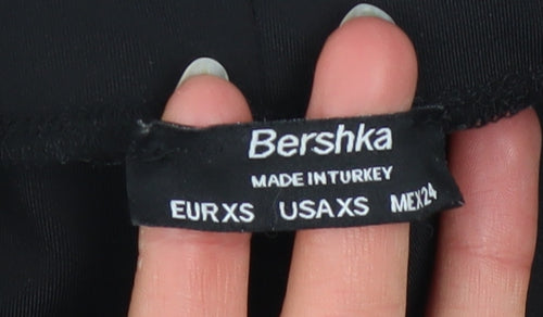 Bershka Women’s Black XS Biker Shorts Stretch Activewear