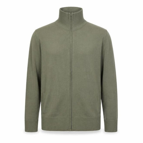 Rogers+Rogers Mens Green 3XL Full Zip High Neck Jumper