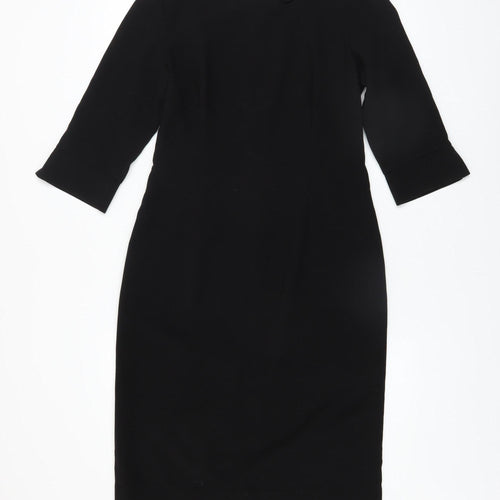 ECHO Women's Black Knee Length Sheath Dress Size 12