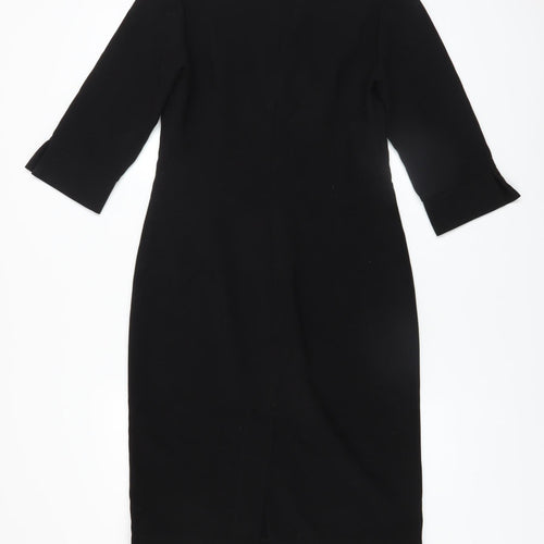 ECHO Women's Black Knee Length Sheath Dress Size 12