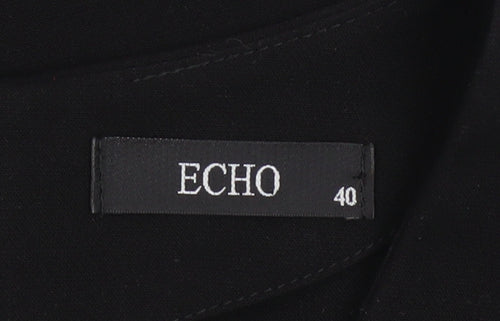 ECHO Women's Black Knee Length Sheath Dress Size 12