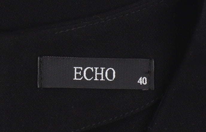 ECHO Women's Black Knee Length Sheath Dress Size 12