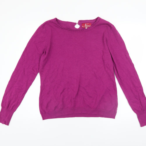 Ness Edinburgh Women’s Pink XL Pullover Jumper Cotton Silk Blend