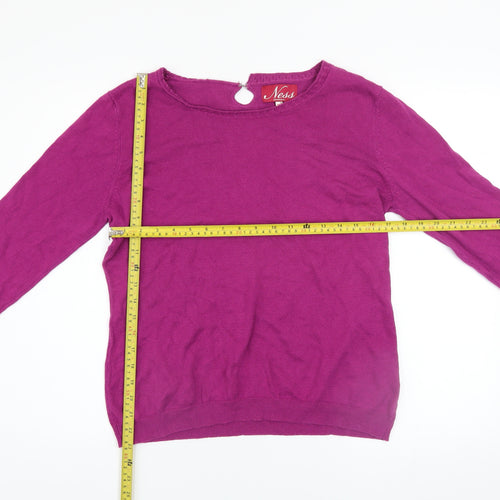 Ness Edinburgh Women’s Pink XL Pullover Jumper Cotton Silk Blend