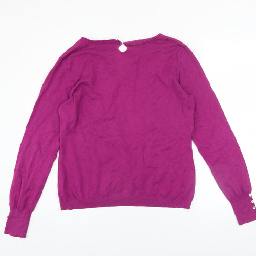 Ness Edinburgh Women’s Pink XL Pullover Jumper Cotton Silk Blend