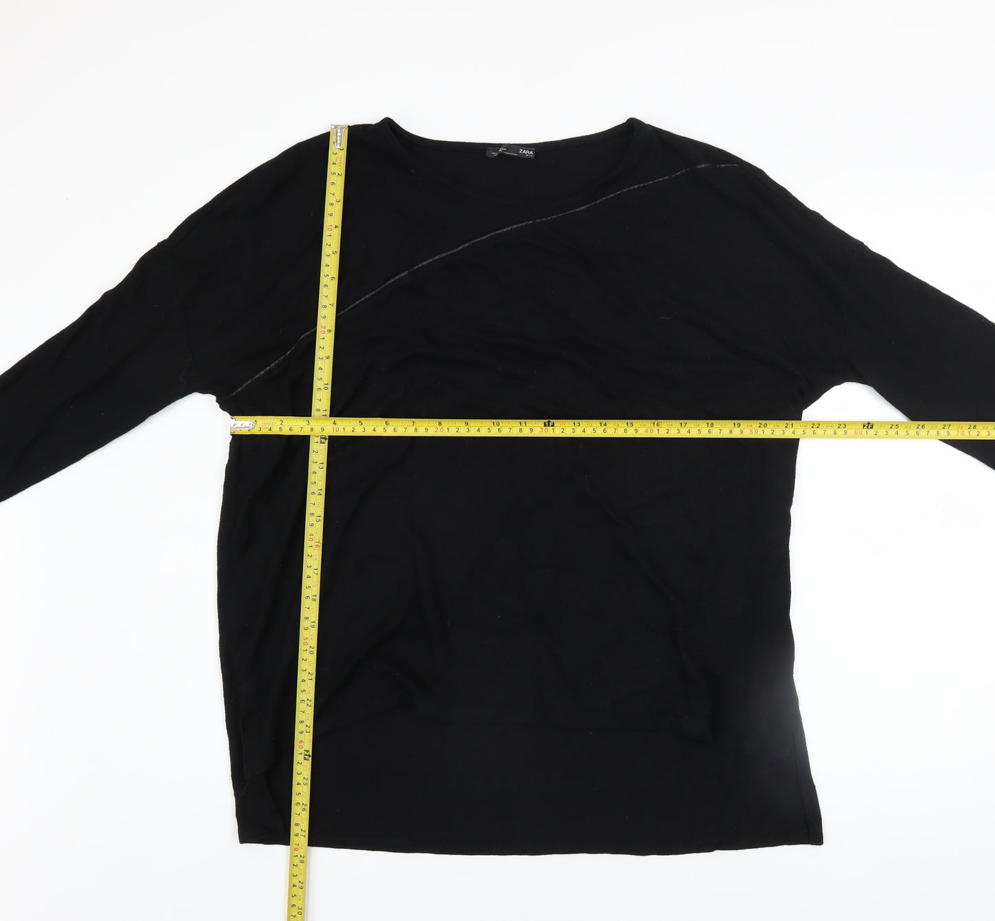 Zara Women’s Black Knit Pullover Jumper Size M 3/4 Sleeve