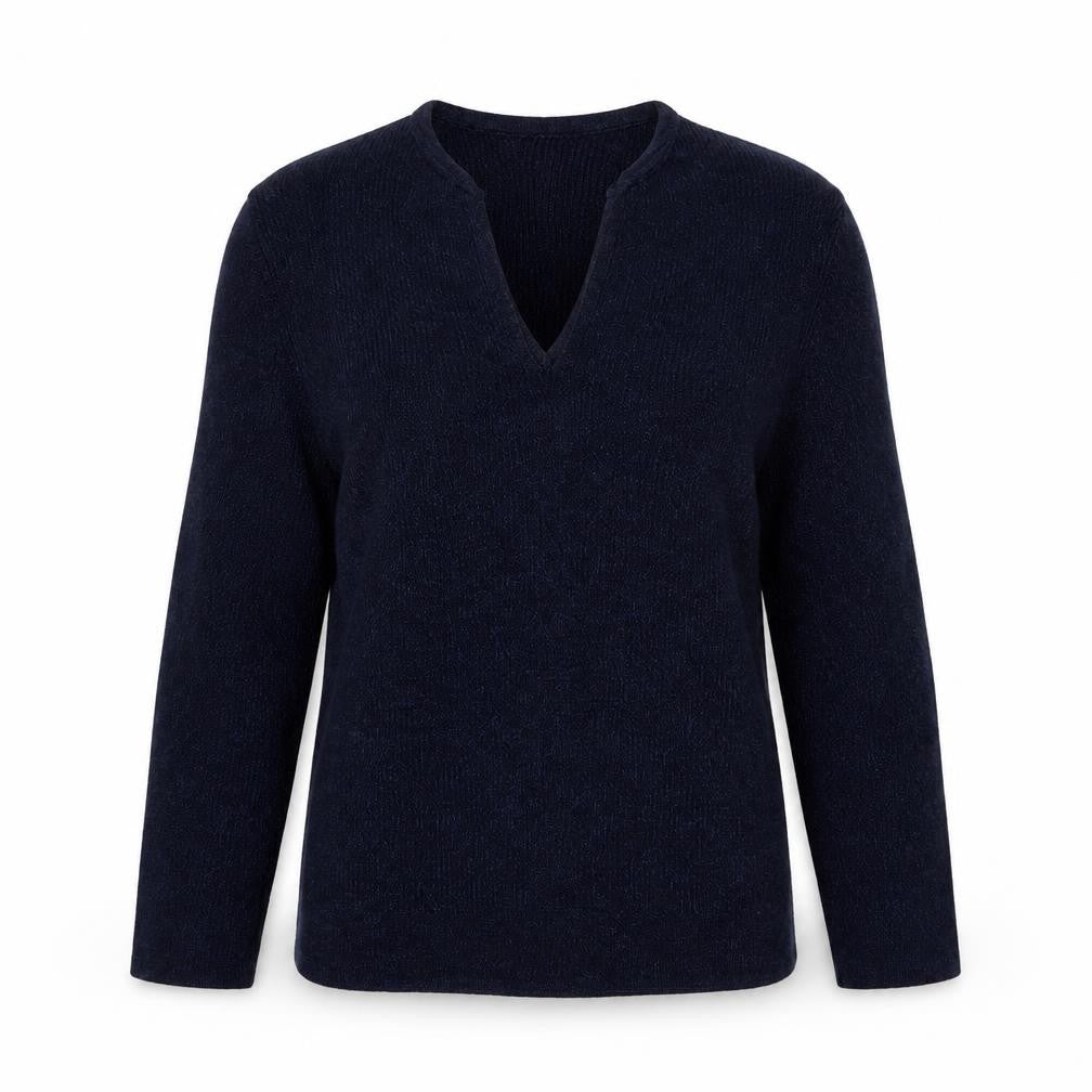 Marks and Spencer Per Una Women's Blue V-Neck Knit Jumper Size 10