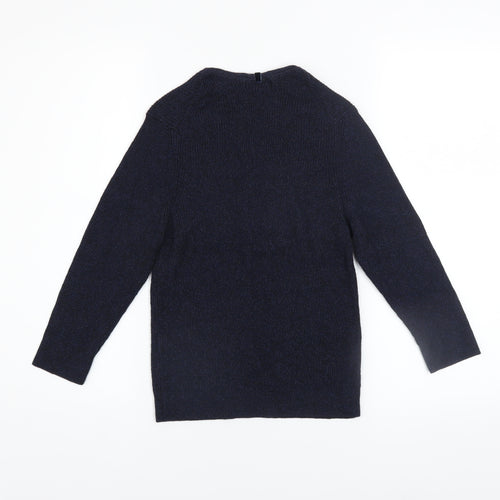 Marks and Spencer Per Una Women's Blue V-Neck Knit Jumper Size 10