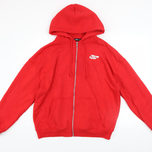 FB Sister Teens Red Full Zip Hoodie XS Fleece Cotton Blend