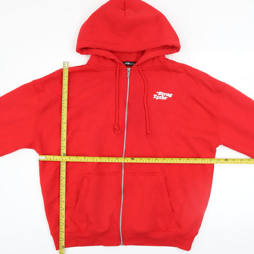 FB Sister Teens Red Full Zip Hoodie XS Fleece Cotton Blend