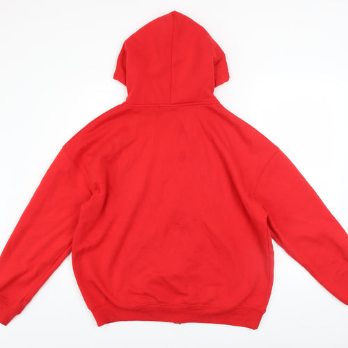 FB Sister Teens Red Full Zip Hoodie XS Fleece Cotton Blend