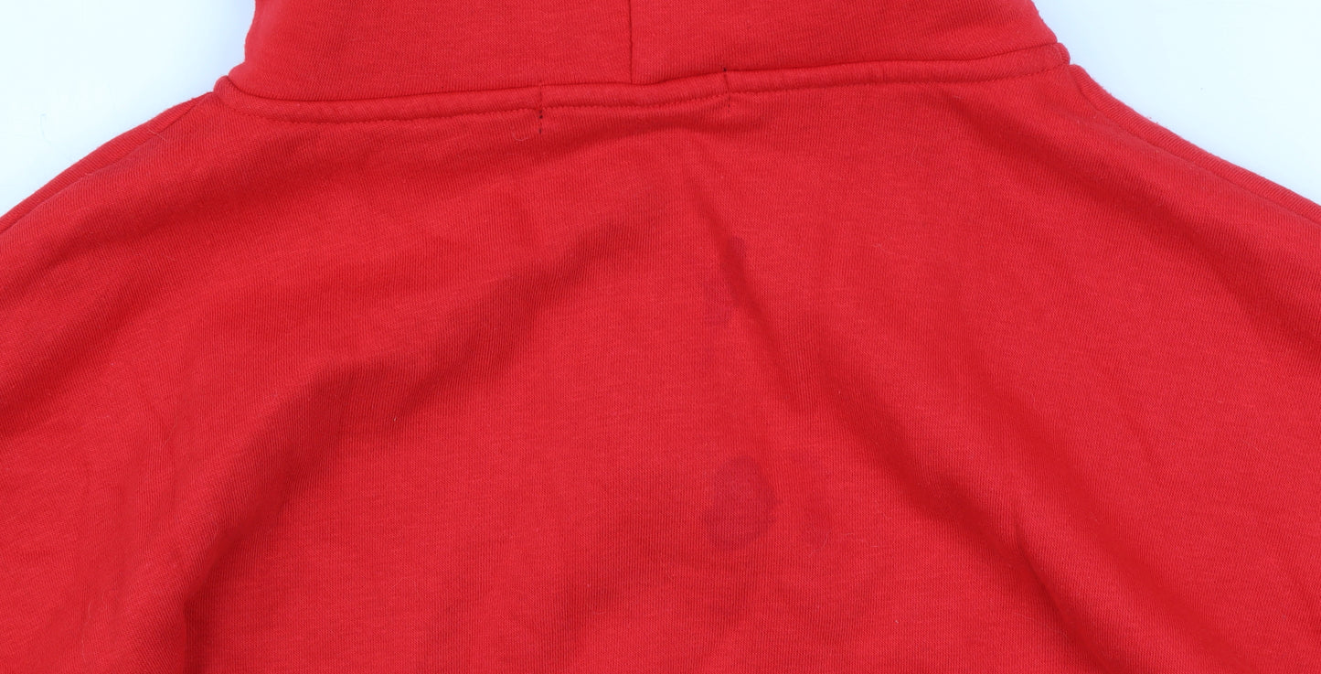 FB Sister Teens Red Full Zip Hoodie XS Fleece Cotton Blend