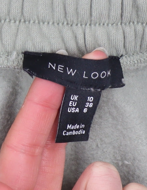 New Look Womens Green Jogger Sweatpants Size 10 Cotton Blend