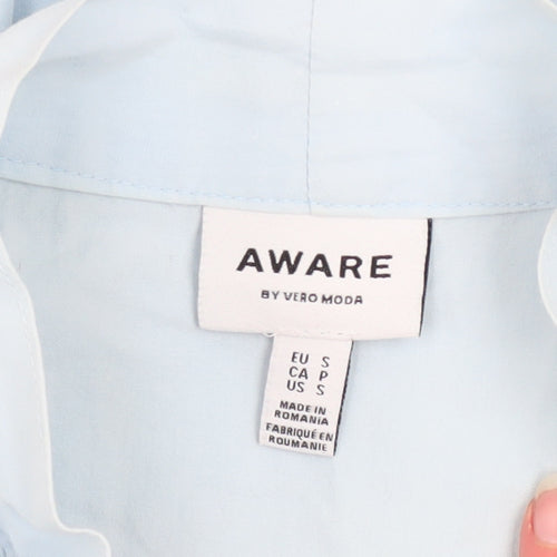 Vero Moda Aware Women's Light Blue Long Sleeve Cotton Button-Up Shirt Size S