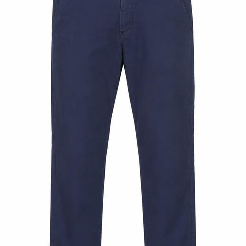 LCDN Men’s Blue Chino Trousers Size 34 Regular Fit Belted Cotton Blend