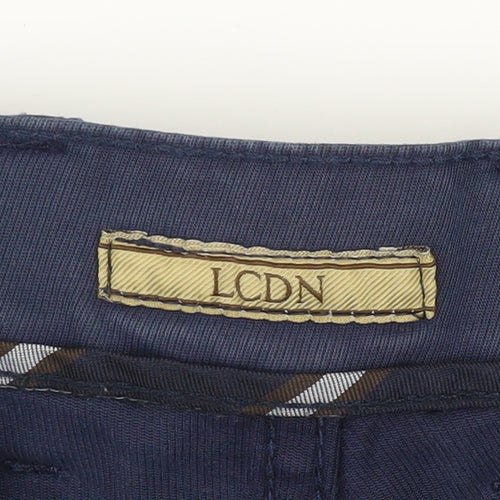 LCDN Men’s Blue Chino Trousers Size 34 Regular Fit Belted Cotton Blend