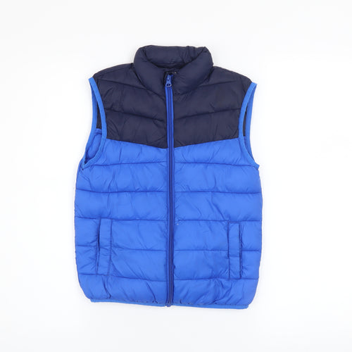 St. Bernard Boys Blue 7-8 Years Puffer Gilet Waistcoat Zip Up