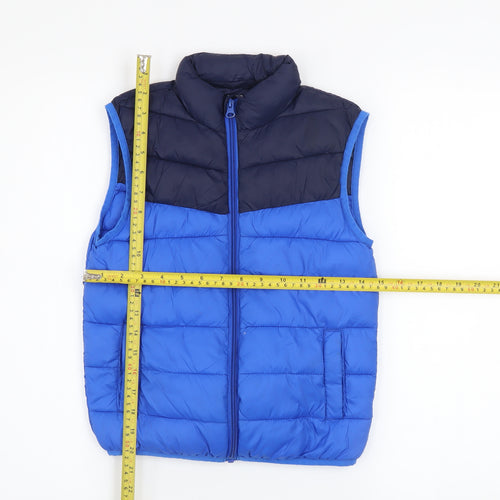 St. Bernard Boys Blue 7-8 Years Puffer Gilet Waistcoat Zip Up