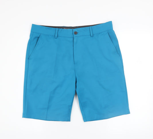 Druids Men's Blue 36 Athletic Golf Shorts Stretch Polyester