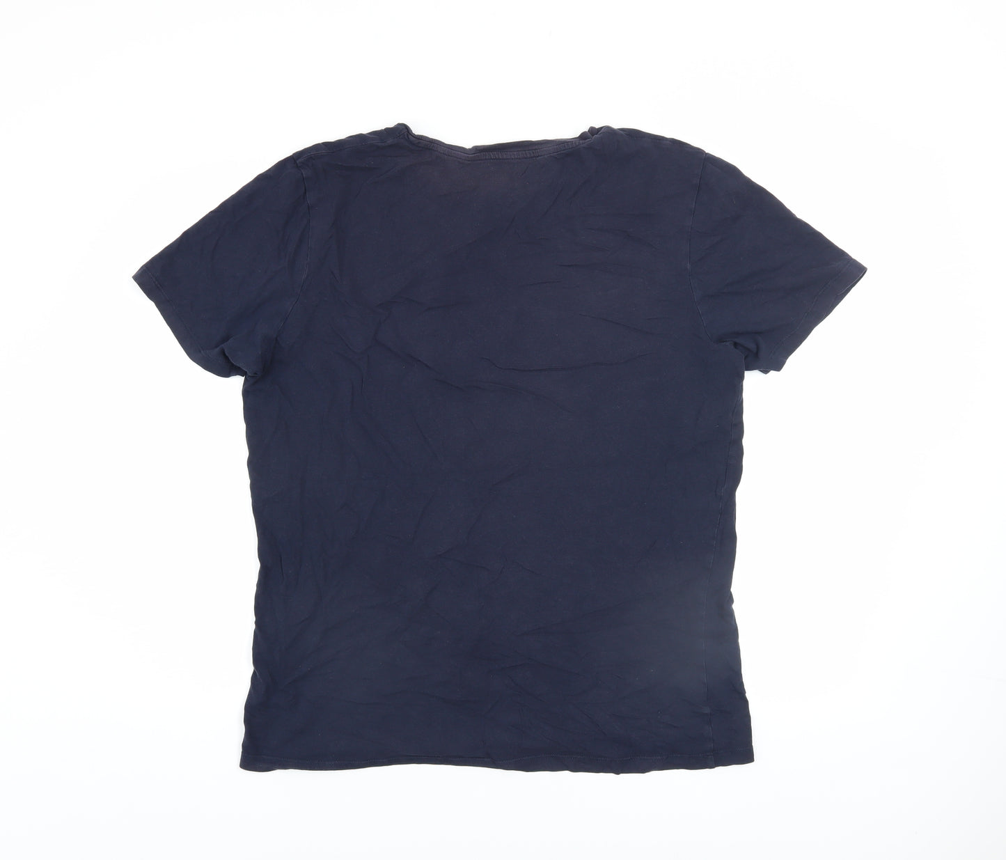 Jack & Jones Men's Blue Slim Fit Logo T-Shirt XL
